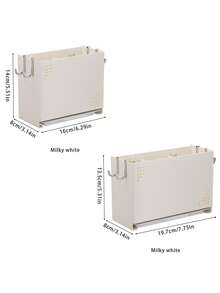 1 Stück wandmontierter Essstäbchenhalter langanhaltendes platzsparendes Design mit mehreren Fächern, moderner Küchen- und Essbereich-Organizer für Besteck, Löffel, Gabeln - Einfach zu installieren, Besteckaufbewahrung, stilvolles Aussehen, fester Griff - Verschiedenfarbig - Übersicht 2