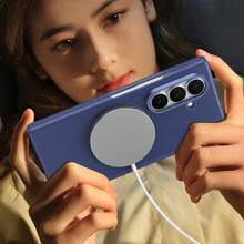 适用于三星 Fold7/Fold6/Fold5/Fold4/Fold3，全包覆式保护手机壳，内置磁吸扣，一体式手机壳和屏幕保护膜，智能控制按钮，男女通用防摔手机壳 - 彩色 - 查看 1