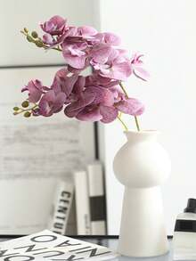 1pc New Butterfly Orchid Artificial Flower With Film Texture, Home Living Room Dining Table Floral Decor, Fake Orchid Flower - Multicolor - View 4