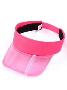 1 pieza Gorra de béisbol de ala ancha transparente, sombrero de sol ligero y transpirable unisex para deportes al aire libre, senderismo, ciclismo, transporte, viajes, vacaciones y compras de mujeres, gorra con visera de unicolor ajustable, adecuada para uso diario