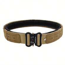 1 pieza Cinturón táctico con corte por láser - Hebilla única de liberación rápida de alta resistencia de nailon para entrenamiento, juegos de CS y caza al aire libre - Ajustable, duradero y ligero - Esencial para aventuras de otoño, regalo de supervivencia para fiestas, accesorio EDC, equipo táctico, Navidad, Acción de Gracias, Año Nuevo, Actividades al aire libre en invierno