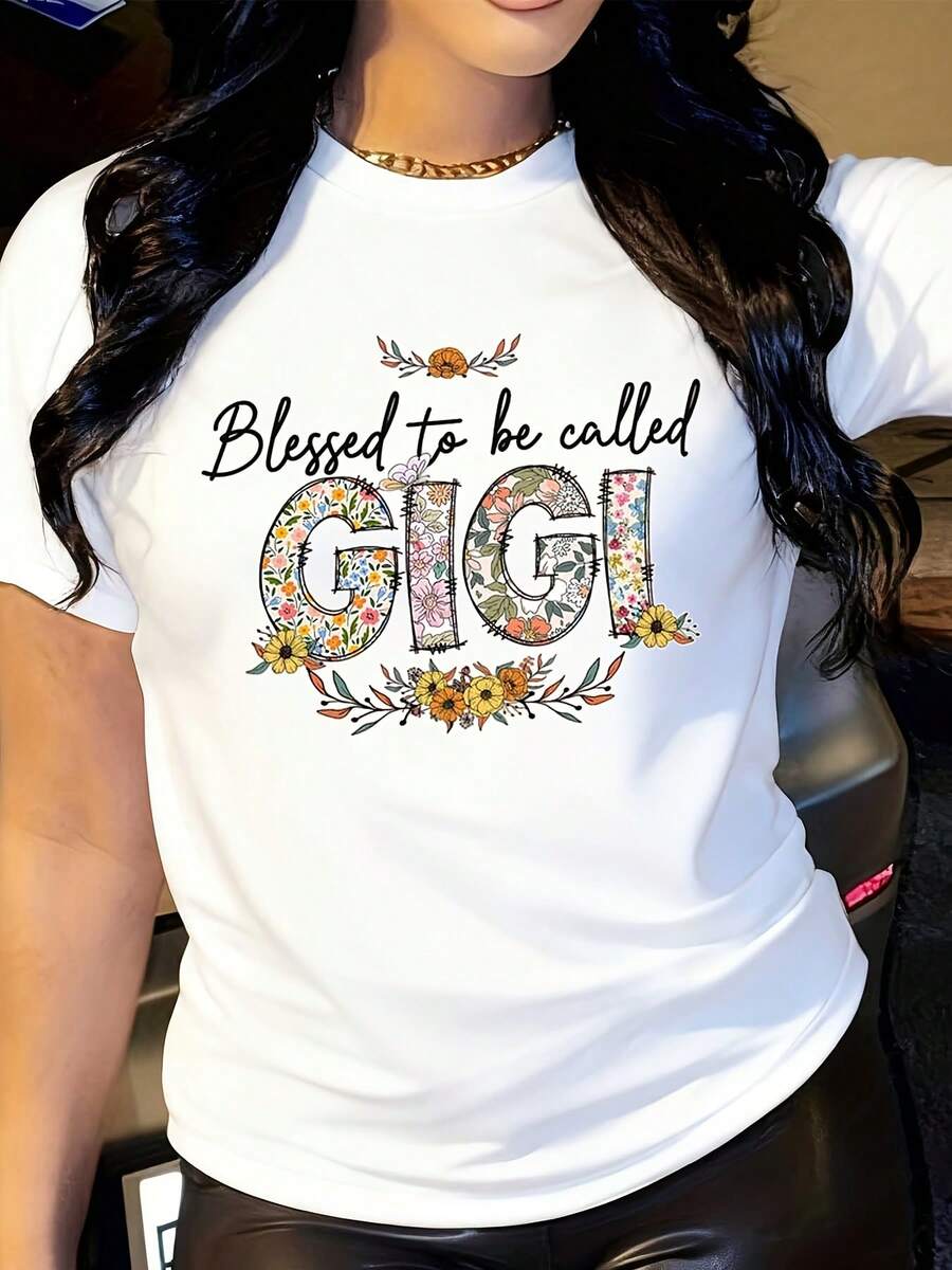 To Be Called Gigi Shirt, Grandma Shirt, Grandma Shirt, Gigi Flower Shirt, Spring Grandma Shirt, Cute Grandma Shirt - White - View 1