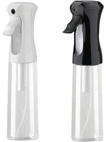 2PCS 300ML Botellas de Spray para el Cabello, Rociador de Cabello Pulverizador Recargable de Niebla Fina para Peinado, Cuidado de la Piel, Jardinería y Limpieza (Transparente) BDEA - Transparente - Ver 2