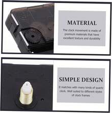 Movimiento De Reloj De Barrido Kit De Reloj con Kit De Reparación De De Movimiento Mecanismo De De Cuarzo Bateria Cargada Silenciar Relój De Péndulo El Plastico - B - Ver 4