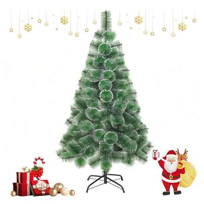 Christmas Tree 90cm-240cm New Artificial Christmas Tree Large Artificial Christmas Tree With Sturdy 3D Structure And Durable Base - Realistic Fully Covered Branches, Suitable For Outdoor Use, Pre-Installed Decorations (Compatible) - Durable Plastic/Metal Christmas Tree With Sturdy Windproof Structure, Easy To Decorate. Perfect For Living Rooms, Backyards And Other Places To Create A Atmosphere