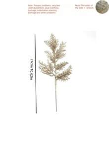 18pcs-Christmas Glitter Stems Artificial Pine Tree Picks For Christmas Tree Ornaments Fillers, DIY Xmas Wreath, Crafts, Garland, Holiday, Party, Wedding And Home Decoration,Christmas Pick Artificial Glitter Berry Stem Pine Tree Decor, DIY Tree Ornament For Halloween Party, Holiday, Wedding And Home Decoration(Champagne Gold) - Champagne - View 10