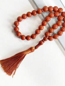 1pc Plain Color Muslim Prayer Beads With Tassel, Tassel Craft, Muslim Religious Ceremony Accessory, Devout Faith Niche Gift - Multicolor - View 7