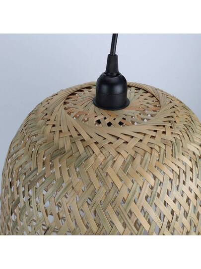 Alpinaluz Natural Wicker Hang Lamp "MIKA" Ø39cm made Fringes, E27 - Afbeelding 8