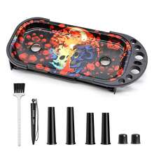 1 Set, Includes 1 Foldable Metal Rolling Tray, 2 Pcs 1 1/4" Cone Tubes, 2 Pcs Extra Large Cone Tubes, 2 Pcs Cone Tip Covers, And 1 Brush, Suitable For Extra Large And 1 1/4" Size Rolling Trays, Great For Halloween, Christmas Gifts