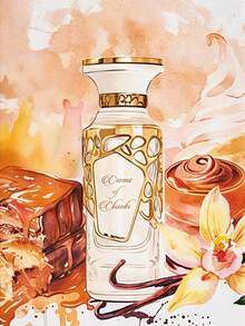 Lattafa Crème of Clouds Perfume unissex versátil com notas doces e exóticas | Baunilha, caramelo e coco em uma fragrância cálida e magnética