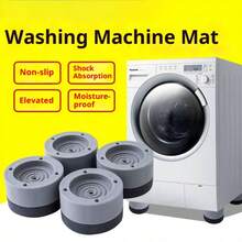 Juego de 4 almohadillas antivibración para refrigerador y lavadora - Silencioso, antideslizante, amortiguador de golpes, alfombrilla para lavadora, elevador, impermeable, adecuado para accesorios de baño y cocina, piezas estándar de electrodomésticos de cocina, accesorios de baño para lavadora, accesorios estándar de cocina. - Multicolor - Ver 11