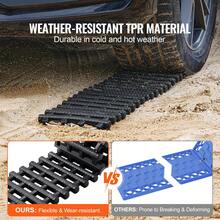 2 piezas de tablas de tracción con TPR para bolsas de almacenamiento , nieve y barro, cortas, color negro - color negro - Ver 2