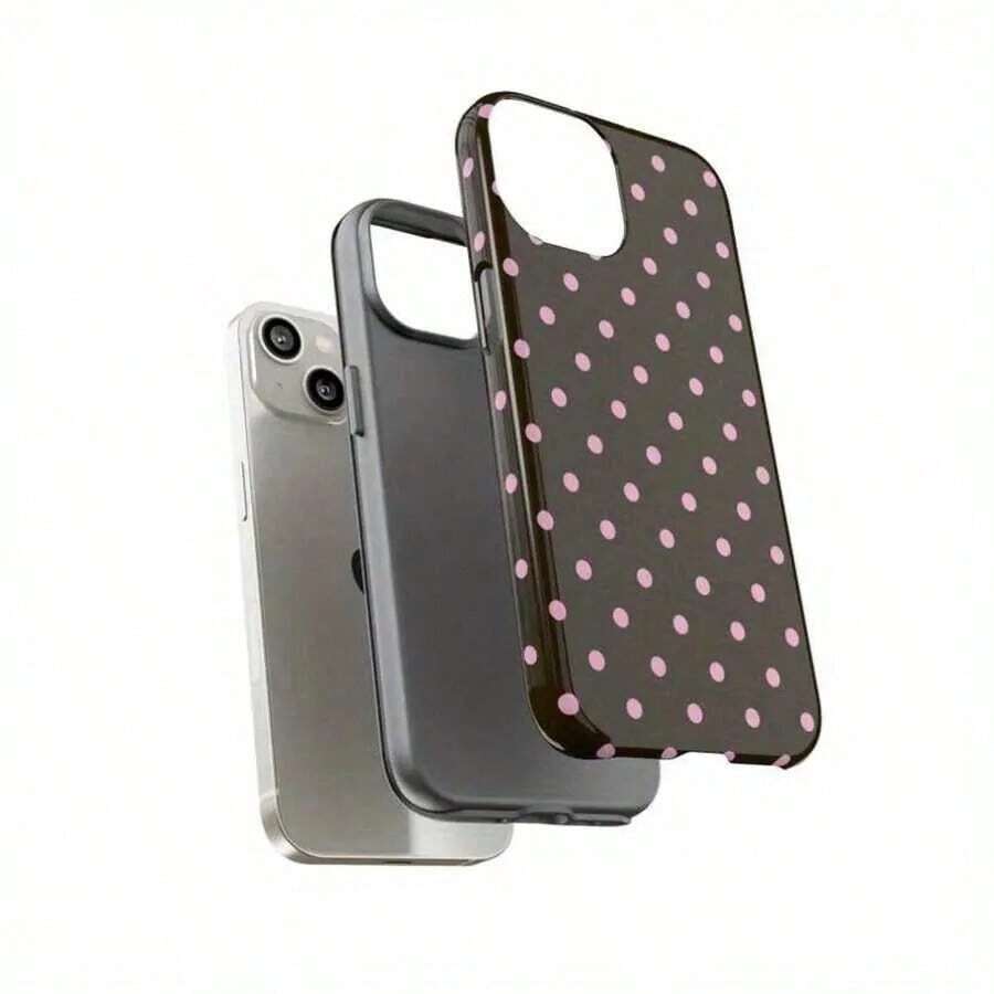GIIPPA 1pc High-Quality Anti-Drop Dopamine-Inspired Cute Pink Polka Dot Phone Case, Fashionable Polka Dot Phone Protective Cover Suitable For IPhone 17, 17 Pro Max, 17 Pro, 17 Air, 16, 16e, 16 Pro Max, 15, 15 Plus, 15 Pro Max, 15 Pro, 14, 14 Pro, 14 Pro Max, 14 Plus, 13, 13 Pro Max, 13 Pro, 11, 12, 12 Pro, 12 Pro Max, XS, 8 Plus, 7, Pod, A Gift From Mom, Hikaram Arch, Full Coverage