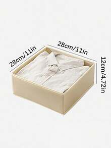 1/3/6/9/12pcs Foldable Non-Woven Fabric Storage Boxes, Suitable For Underwear, Socks And Miscellaneous Items - Space Saving Closet Organizer, Dresser Drawer Storage Boxes - Khaki - View 15