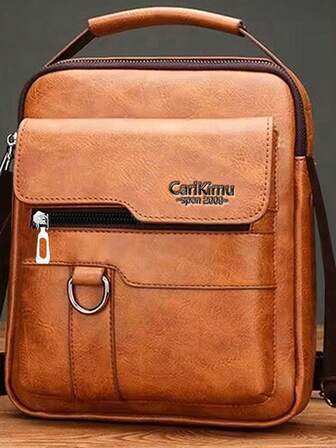 Bolso de mano de moda vintage premium, informal y de negocios, con correa de hombro desmontable y bolsillo de almacenamiento