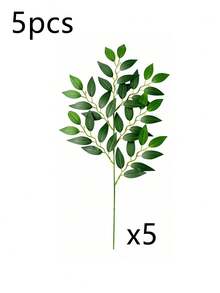 1/5/10/20 Stücke Italienische Ruscus Grünpflanzen Stiele, 55cm künstliche grüne Blattgirlande, künstliche Blumen Ranken zum Aufhängen als Bouquet Füllung, Tisch Mittelstücke, Heim Dekoration, Rose, Dekorative Rose, Dekorativer Stil, Party und Feiertags Dekorationen, Weihnachts Dekoration, Boho Stil, Schlafzimmer Accessoires Dekorationen