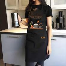 1pc Stylish Adult Apron - Thickened High-Quality Polyester With "Your Opinion Is My Favorite" Letter Print & Cooking Utensils Design - Durable Kitchen & Bar Apron For Cooking Enthusiasts, Culinary Apparel, Playful Kitchenwear, Longlasting Material, Home Chefs - AZX0001 - Xem 9
