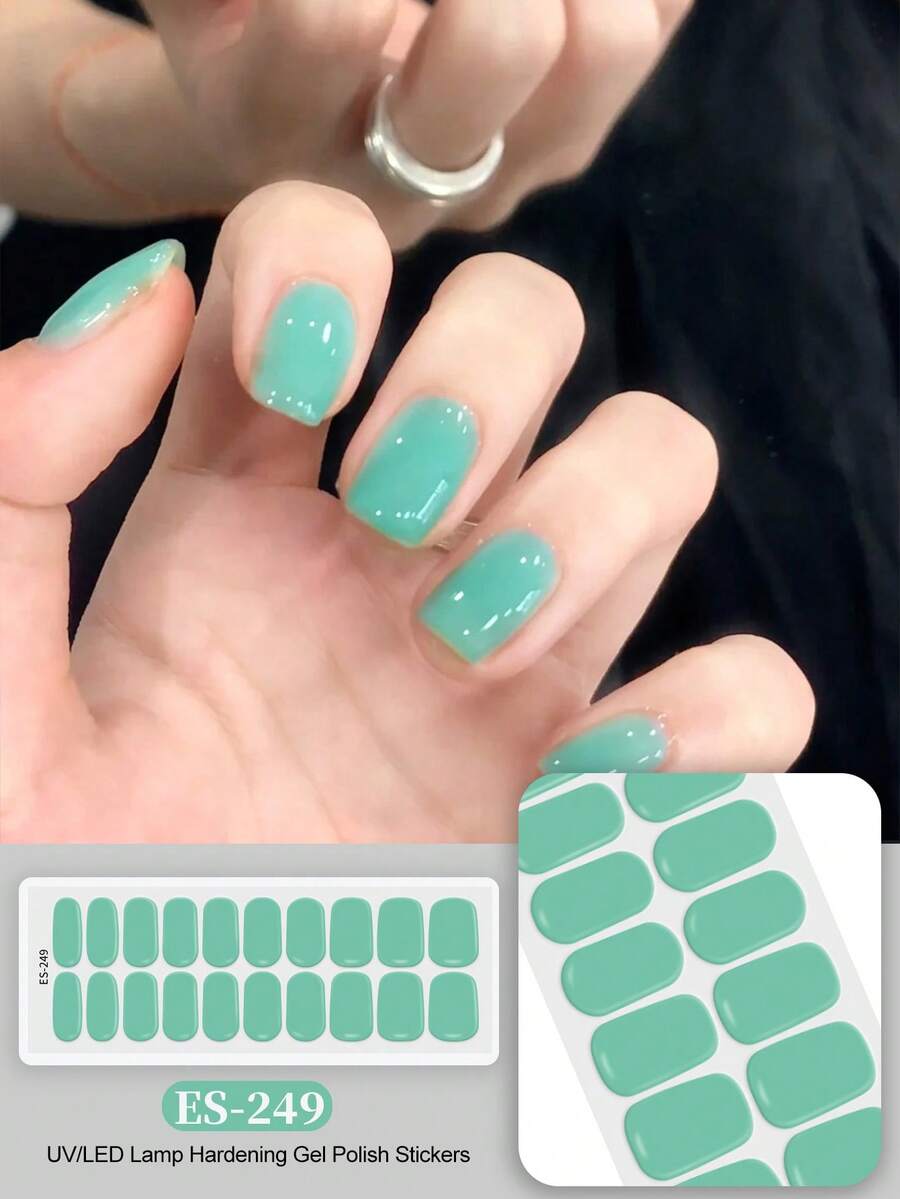 Miếng dán móng gel Emi, đế trong suốt, 20 miếng dán móng gel, miếng dán, cần đèn UV, chất lượng salon, lâu trôi, ES20 bán buôn xuyên biên giới, giao hàng tận nơi, sách đỏ, miếng dán móng cùng kiểu, miếng dán móng cho đầu ngón tay