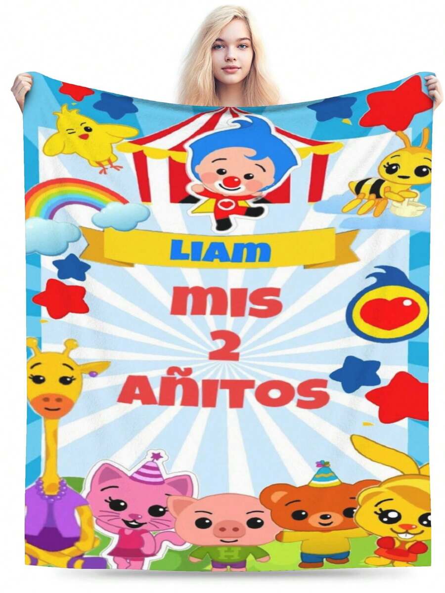 Plim Plim Blanket Cozy Anime Gift Blanket - Premium Flannel Throw For Fans, Soft Cartoon Print For Sofa, Bed, Camping & Travel, Great Christmas Birthday Present - Black - View 1