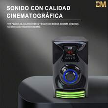 Bocinas de bluetooth,Altavoz Bluetooth inteligente 3+1, sistema de altavoces domésticos serie 3.1, bocinas de bluetooth grande, sonido potente y de alta definición con gran potencia, 3 altavoces, iluminación ambiental LED de colores, incluye mando a distancia, volumen ajustable con botones, teatro en casa,decoración de cuarto,USB, tarjeta SD, sintonizador de radio FM, compatible con teléfonos móviles, ordenadores y televisores, ideal para escuchar música, ver la televisión y películas, ver partidos de fútbol, baloncesto y reproducir videojuegos. Ideal para ocasiones festivas como Navidad, Nochebuena, Halloween, celebraciones de Año Nuevo, temporadas de bodas, fiestas de cumpleaños, reuniones y eventos de vuelta al colegio o graduación. Perfecto como regalo de temporada.DM-3403 - Tipo de Enchufe A USA (110-127V) - Ver 7