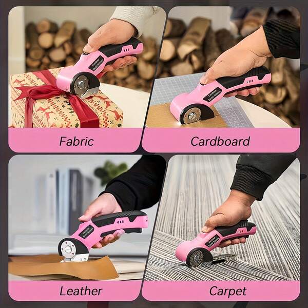 مقص كهربائي لاسلكي - مقص كهربائي لاسلكي مع نظام قطع القماش التلقائي - سمك القطع الأقصى 1/4 بوصة، بطارية قابلة للشحن، شحن USB، للملابس والكرتون والسجاد والجلد الصناعي - أداة صناعية الدرجة، مقص قطع القماش، تصميم أداة قوي، بناء متين، إصلاح منزلي عالي الطاقة، عامل صيانة محترف