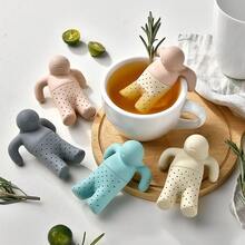Silikon Tee-Infuser Spaß kleiner Mann Teeball Teeblattfilter Teebeutelfilter Tee-Sieb Tee-Infuser Tee-Brühwerkzeug