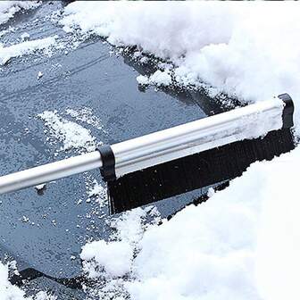 Raspador de nieve para automóvil de moda, cepillo de nieve y raspador de hielo telescópico multifuncional de aleación de aluminio, raspador para eliminar nieve y hielo del automóvil, raspador de nieve y hielo de invierno