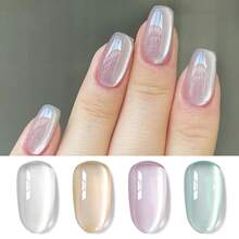 Cat Magnetic Eye Gel Nail Polish Water Light Cat Magnetic Eye Jelly Glass Crystal Gel Polish Glitter Shimmer Auroras Gel Nail Polish LED Gel Nail Art Manicure Kit 4PCS{Inchcolor_nameinch:InchMooninch} - 月亮 - 查看 1