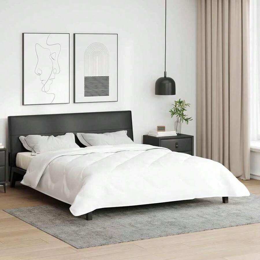 Piumini e trapunte Larryhot bianchi 200 x 200 cm in microfibra, belli e pratici - Bianco - Visualizzare 1