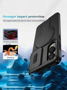 1 pieza Funda de teléfono con carga inalámbrica magnética premium anti-caída con soporte, compatible con iPhone 11 12 13 14 15 16 17 Pro Max, S23 S24 S25, Oppo A55 A15 A35