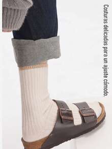 6/12 Calcetines Deportivos Casuales, Calcetines cálidos y de longitud media, Multicolor, calcetines multicolor con puño, perfectos para combinar con mocasines y zapatos oxford, calcetines de corte alto modernos y lindos, inspirados en la moda y la cultura popular de las redes sociales - multicolor 2 - Ver 4