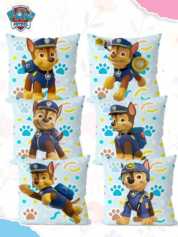Paw Patrol PAW Patrol Blue Pillowcase Set, Excluding Pillow Core, Chase-Centric Prints With Vibrant Pattern Accents, Durable Material For Reusable Use, Perfect For Enhancing Ambiance In Wedding Venues, Restaurants, Ideal For Birthday Parties, Great As Themed Christmas Decor, And An Essential For PAW Patrol Themed Birthday Decorations, Party & Home Decor Bundle
