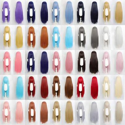 Synthetic Wig Long Straight Hair Cosplay Wig Anime Wig Party Wig Music Festival Halloween Wig Christmas