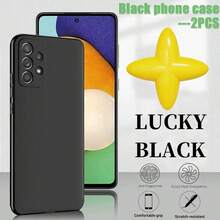 两件装黑色三星手机壳，适用于三星手机。这是一款手机保护套，也称为手机壳。这款手机壳采用简约的纯黑色设计，由TPU材质制成。它是一款军用级防震手机壳，同时又非常轻薄。它还可以作为手机保护套和手机外壳使用。 - 黑色 - 查看 64