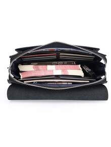 Bolso de embrague con candado de contraseña antirrobo para hombres, billetera larga multifuncional, bolso de mano de gran capacidad, adecuado como regalo para el Día del Padre, regalo de San Valentín, para ir al trabajo, viajes de negocios y viajes