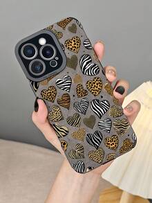 Handyhülle mit Tiermuster und Herzen, Handyhülle mit Zebra-Leopardenmuster, ausgefallenes Streetstyle-Design, langlebige Schutzhülle, kompatibel mit iphone16 pro max/16pro/16plus/16/15promax/15pro/15plus/15/14promax/14pro/14plus/14/13promax/13pro/13/12promax/12pro/12/11promax/11pro/11/X/XS/XSmax
