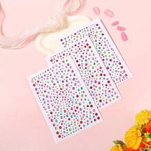 975Pcs Face Gems Hair Gems, Self-Adhesive Face Jewels Eye Jewels Rhinestones 3/4/5/6 Mm DIY Face Gems Stick On, Hair Body Rhinestones Gems Crystals Pearls For Face Makeup, Crafts (Gem_Color){Inchcolor_nameinch:Inchgem_colorinch} - 寶石顏色 - 查看 4