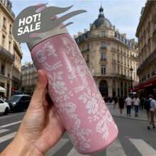 New Original OWALAS 320oz Halloween & Christmas Limited Edition Water Bottle - Sports Water Bottle With Leak-Proof Design & Pop-Up Lid, Multiple Colors Available | Top Gift Choice For Fitness, Running, School, Halloween, Thanksgiving, Christmas & More, Also A Fashionable Water Bottle For Women - 白色印花 - 查看 5