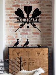 1 pieza Decoración de pared de metal personalizada para juego de dardos, logotipo con nombre personalizado de jugador de dardos, regalo para amantes de los dardos, regalo personalizado de diana de dardos, decoración de pared de metal para club de dardos, letrero de diana de bar, decoración de sala de juegos, decoración de garaje, decoración del hogar, decoración de pared, decoración de habitación, decoración de sala de estar, regalo de Navidad - Multicolor - Ver 5
