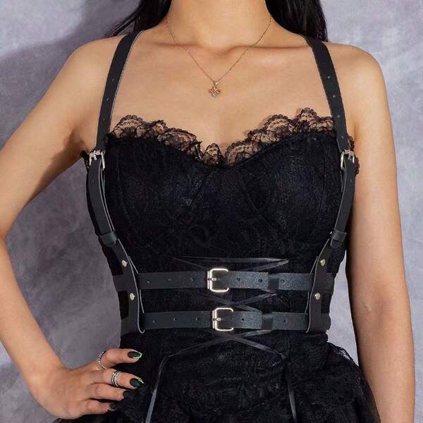 Adjustable Punk Suspender Jeans Belt, Versatile Waist Belt Suitable For Skirts, Shirts, Suits, Ideal For Holidays, Performances, Parties And Various Occasions