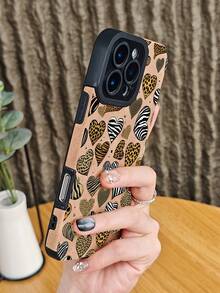 Handyhülle mit Tiermuster und Herzen, Handyhülle mit Zebra-Leopardenmuster, ausgefallenes Streetstyle-Design, langlebige Schutzhülle, kompatibel mit iphone16 pro max/16pro/16plus/16/15promax/15pro/15plus/15/14promax/14pro/14plus/14/13promax/13pro/13/12promax/12pro/12/11promax/11pro/11/X/XS/XSmax