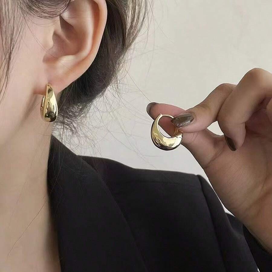 KELMALL Double Piercing Earrings For Two Holes, 14K Gold Chain Stud Earrings For Women: Dainty Small Hypoallergenic Cubic Zirconia Dangle Earrings Fashion Jewelry 1 thumbnail image