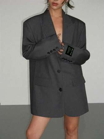 Nuevo estilo para primavera y otoño. Blazer personalizado de diseñador suelto y oversize. Chaqueta formal suelta, casual e individual de longitud media para mujer. Adecuada para ocasiones como banquetes, bodas, festivales y fiestas. Una elegante chaqueta formal adecuada para ocasiones como banquetes, bodas, festivales y fiestas.