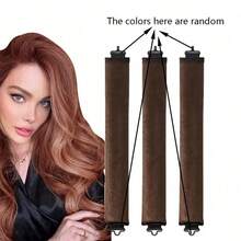 4pcs Hair Styling Set: 1pc Wide-Brim Satin Hat + 3pcs No-Heat Hair Curling Wands. Women Casual Classic Solid Color Elastic Soft Sleep Cap, Shower Cap, Faux Silk Hair Turban Cap With Elastic, Protect Hair From Damage; 3pcs Curling Rods With Hooks, Easy To Create Curls Suitable For All Hair Types, Unisex, Back To School, Travel Holiday Essentials, Hair Accessories For Women, Hair Curlers For Hairdressing Equipment, Accessories, Hair Curl, Curly Hair Tools, Hair Roller, Christmas,Curly Hair, Hair Curler, Hair Rollers, Heatless Curl, Heatless Curls, Rollers, Hair Curlers, Curly Hair Products, Hair Curl, Hair Roller, Rollers For Hair, Curly Hair Tools, Heatless Curlers,Hair, Accessories, Hair Products, Hair Tools, Hair Stuff, Hair Care, Curly Hair Brush, Barber, Barber Accessories, Hairdressing - 彩色 - 查看 5