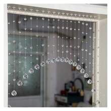 20 Strings Crystal Beaded Curtain, Arched Door String Curtain, Hanging Doorway Room Divider Suitable For Home, Coffee House, Bedroom, Restaurant. Clear - Nhiều màu 858 - Xem 1
