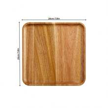 1pc/4pcs Minimalist Rosewood Tray - 7.8 Inch Square Wooden Tray For Serving Meals, Snacks, Desserts And Cooked Food, Durable, Easy To Clean, Polished Surface, Minimalist Design Serving Tray, High-Quality Square Wooden Plate, Serving Platter, Wooden Tableware Tray, Fruit Tray, Party Serving Tray, Coffee Table Decor/Tabletop Candle Holder Wooden Plate