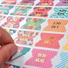 60 Monthly Tab Stickers Cute Design Monthly Planner Index Tabs Gold ...
