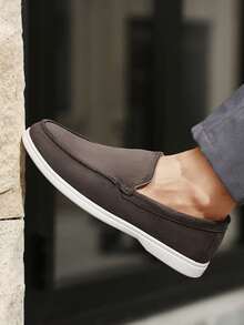 男士乐福鞋，休闲鞋，软底，青春时尚，适合驾驶、上学、通勤等各种场合。 - 咖啡色 - 查看 4