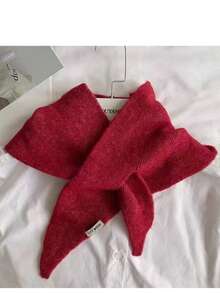 Women's Winter Scarf High-End New Fashion Versatile Neck Scarf Knitted Triangle Headscarf Shawl Neck Scarf [Random Letters] - Multicolor - View 10