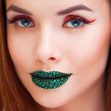 975Pcs Face Gems Hair Gems, Self-Adhesive Face Jewels Eye Jewels Rhinestones 3/4/5/6 Mm DIY Face Gems Stick On, Hair Body Rhinestones Gems Crystals Pearls For Face Makeup, Crafts (Gem_DarkGreen){Inchcolor_nameinch:Inchgem_darkgreeninch} - 寶石深綠色 - 查看 8